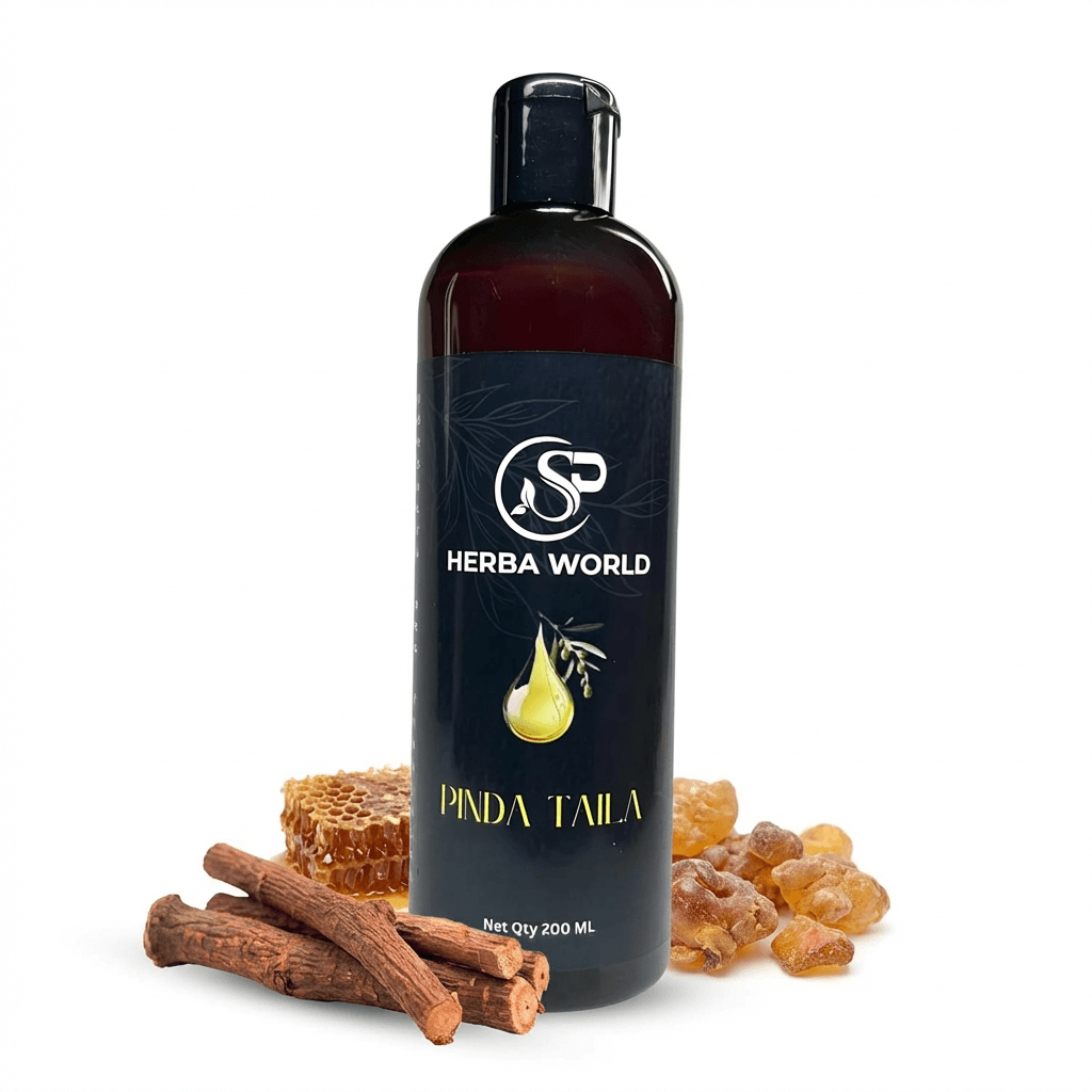 pinda taila – 200ml | traditional herbal body massage oil pinda taila – 200ml | traditional herbal body massage oil